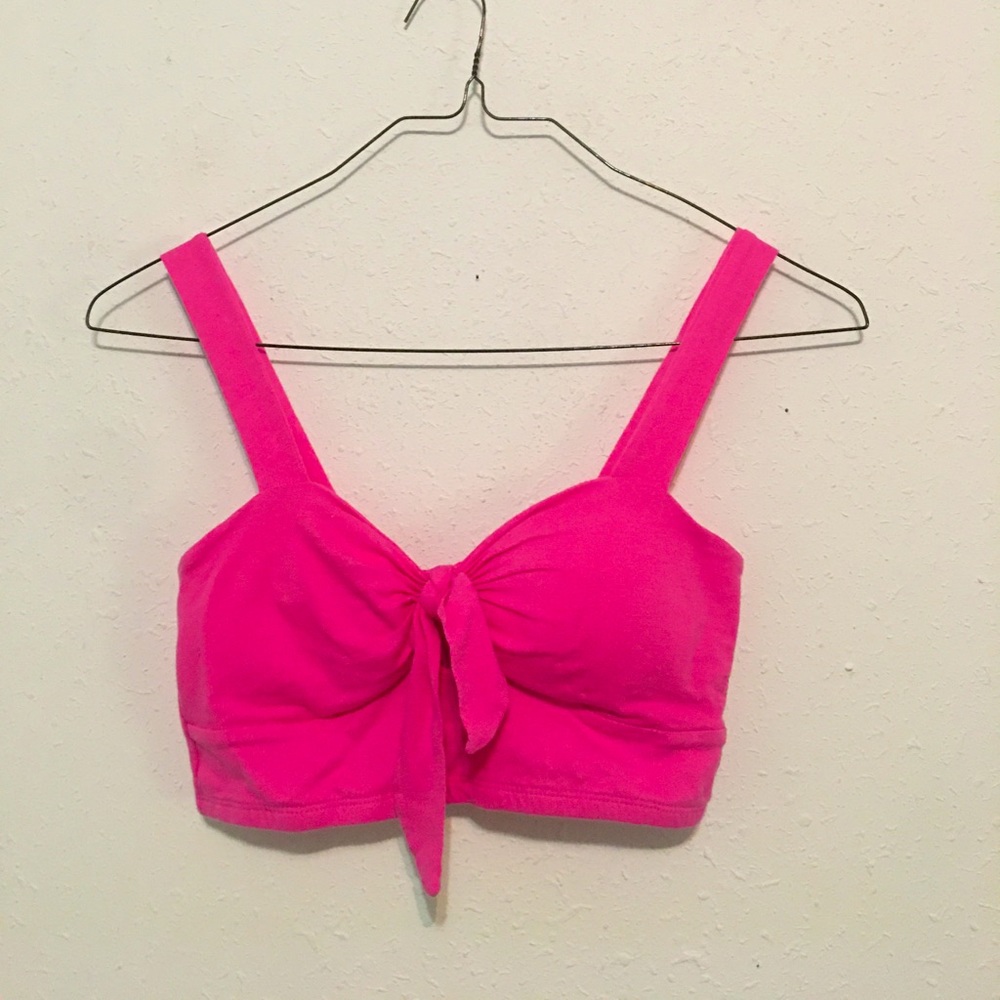 Pink Cropped Tank Top